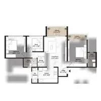 Tathawade Saheel Codename Limitless 2.5 BHK Floor Plan Image