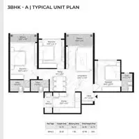 Tathawade Saheel Codename Limitless 3 BHK Floor Plan Image